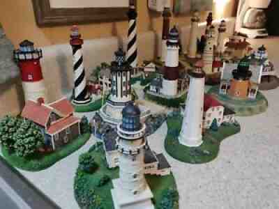 15 Lighthouses - Danbury Mint - Lot Collection - Excellent Condition