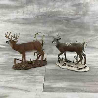 Danbury Mint "Four Seasons Deer" By Craig Phillips Fall & Winter White Tail Deer