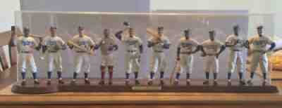 10-Figurine Danbury Mint The 1955 Brooklyn Dodgers Baseball Team Statues