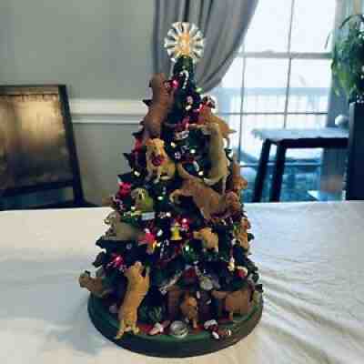 Danbury Mint Golden Retriever Christmas Tree-Includes Star Topper!