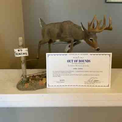 Danbury Mint Curtis Christensen OUT OF BOUNDS Majestic Whitetail Rare Deer