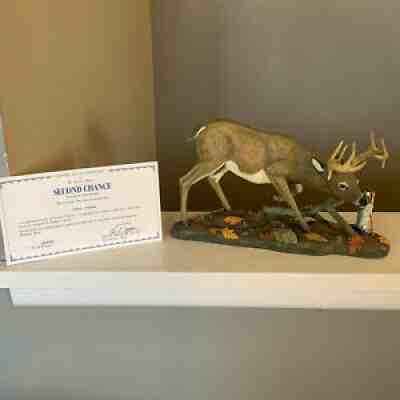 Danbury Mint Curtis Christensen SECOND CHANCE Majestic Whitetail Rare Deer