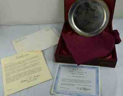 THE DANBURY MINT DECLARATION OF INDEPENDENCE 1776 STERLING SILVER PLATE NEW