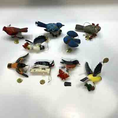 DANBURY MINT Songbird BIRD Christmas Ornament Collection Lot Set of 9