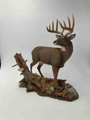 Danbury Mint TOO LATE Stag Nick Bibby Deer Sculpture Figurine Fall Autumn