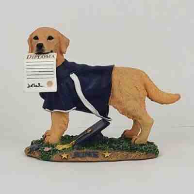 Danbury Mint Collection June Golden Retriever Perpetual Calendar Dog Graduation