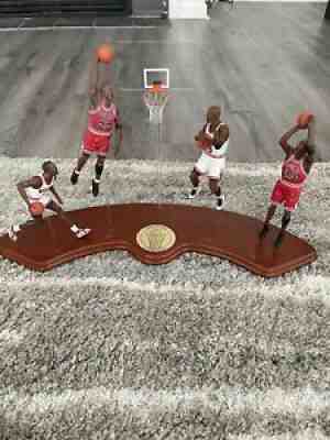 Michael Jordan Vintage Danbury Mint 4 Figure Display with Stand No Flaws
