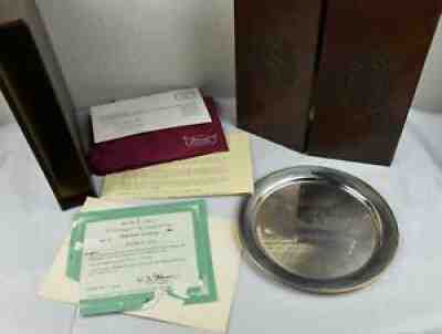 DANBURY MINT STERLING SILVER AND GOLD "THE LAST SUPPER" LIMITED ED PLATE NEW