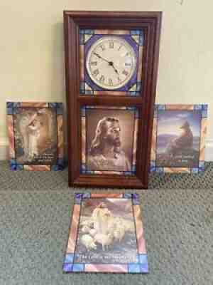 Danbury Mint The Life of Christ Stained glass clock