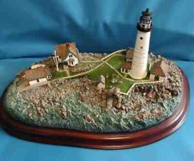 Danbury Mint Lighthouse Boston Light Diorama Large Format New old Stock