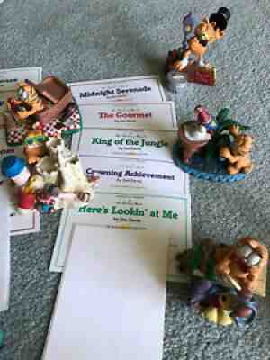 (12) Danbury Mint Garfield Figurine lot (Jim Davis) - with certificates