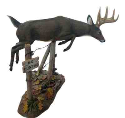 Deer Elk Sculpture Danbury Mint Figurine vtg Stag Buck Out Bounds Whitetail Wire