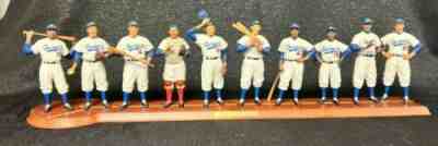 10-Figurine Danbury Mint The 1955 Brooklyn Dodgers Baseball Team Statues