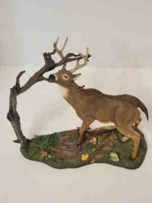 Danbury Mint Whitetail Deer, Leaving His Mark by Curtis Christenson 6A