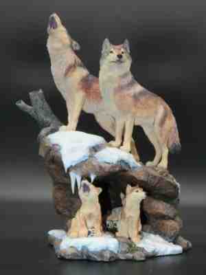 Danbury Mint Spirit of the Wolf Sculpture Collections Wilderness Call NICK BIBBY
