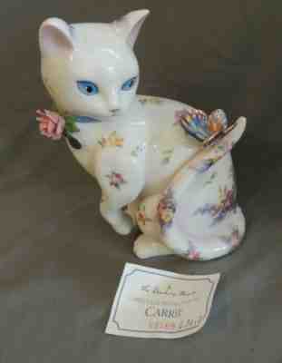 Lena Lui ceramic cat new in foam Danbury mint Fascination vintage