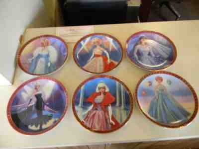 Lot Of 6 High Fashion Barbie Collector Plates Danbury Mint 1990 Susie Morton
