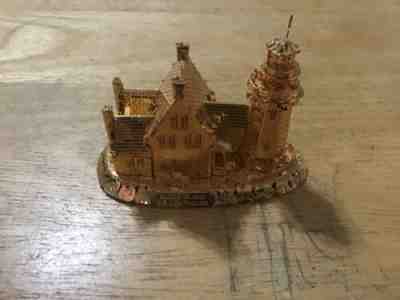 Danbury Mint 1998 Lighthouse Gold Plated Christmas Ornament BLOCK ISLAND RI