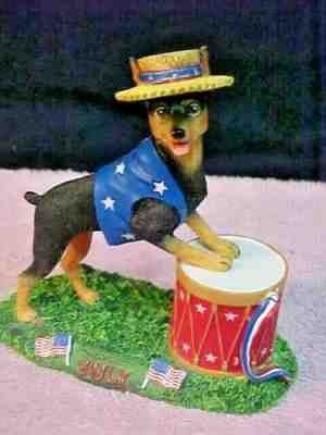 Danbury Mint July Miniature Pinscher Min Pin Dog Calendar Figurine Of Month