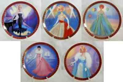 Danbury Mint Collector Plate - Set of 5 - FASHION BARBIE PLATES - 8" d - 1980