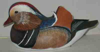 Vintage Mandarin Duck Decoy by George Kruth The Danbury Mint Figurine Sculpture