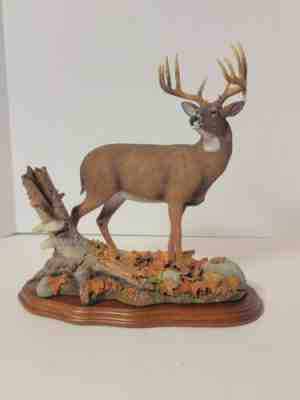 Danbury Mint TOO LATE Stag Nick Bibby White Tail Deer Sculpture Figurine