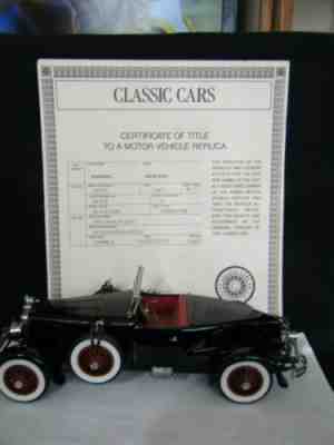 DANBURY MINT 1927 STUTZ SPEEDSTER, BLACK HAWK