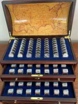 COMPLETE Danbury Mint 728 Uncirculated State Quarters Treasure Chest #8977-0119!