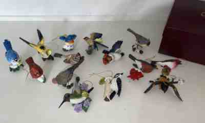 DANBURY MINT Songbird BIRD Christmas Ornament Collection Lot Set of 14 With Box