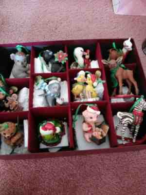 Danbury Mint Baby Animals Christmas Ornaments 12 in set excellent condition