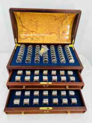 Danbury Mint State Quarter Treasure Chest With 728 Uncirculated Coins (031LAD)