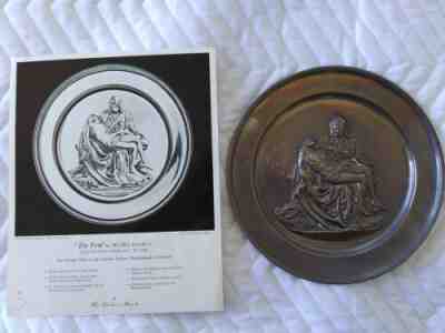 379 grams Sterling Silver *vintage* Danbury Mint PIETA Michelangelo plate