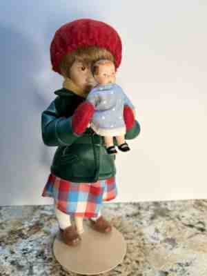 Norman Rockwell's "Little Girl & Her Doll" Porcelain Doll, Danbury Mint, NEW