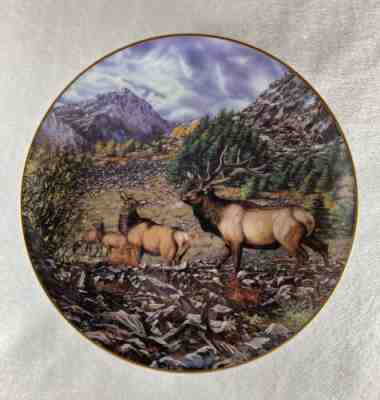 BATTLE CALL Plate High Country Pride Bull Elk Bruce Miller Danbury Mint Forest