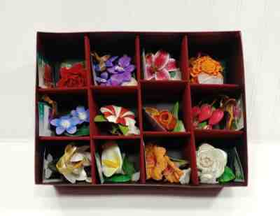 Danbury Mint Delicate Flower Series Collection Ornaments Set of 12