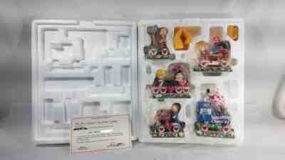 5 Pc Danbury Mint Peanuts Gang Valentines Day Express Train Snoopy MINT