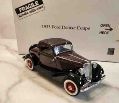 Danbury Mint Very Rare 1933 Ford Deluxe Coupe 1:24 W/ORIG BOX