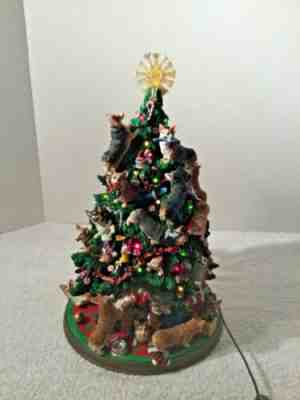 Danbury Mint Corgi Dog Lighted Christmas Tree Figurine