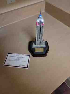 Danbury Mint Empire State Building Lighted In Box COA