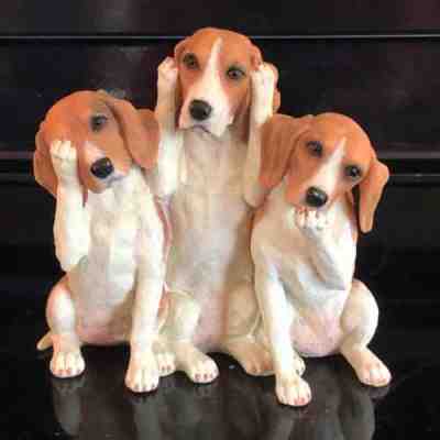 Bark No Evil Beagles Danbury Mint Figurine