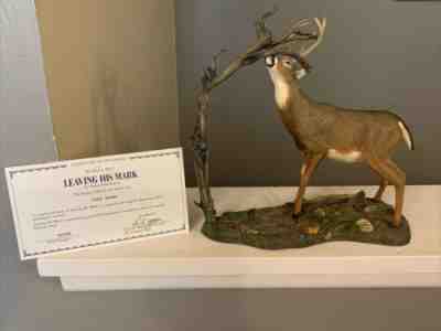 Danbury Mint Curtis Christensen LEAVING HIS MARK Majestic Whitetail Rare Deer