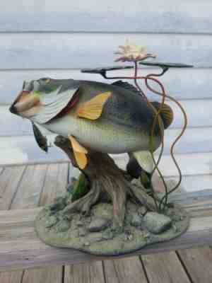 Danbury Mint Backwater Bass Sculpture By George Kruth Largemouth Fish Lure