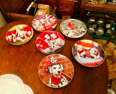 6 collectible plates Sparky by Marty roper fire capers collection danbury mint