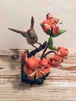 Danbury Mint BUCKEYE GEM Bird Figurine by Bob Guge ~ Ohio State Bird