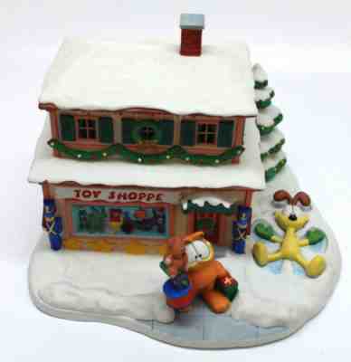 Garfield's Christmas Village--Toy Shoppe Danbury Mint Jim Davis 1994