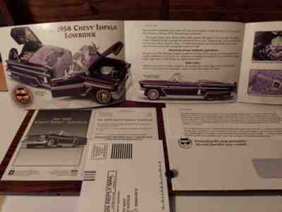 Danbury Mint 1958 Chevy Impala Lowrider Limited Edition Brochure & Order Form