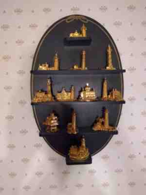 DANBURY MINT SHORE LIGHTS BY LEE GRAVES COLLECTION OF 12 LIGHTHOUSES