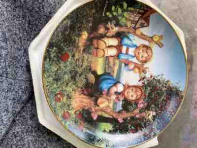 MI Hummel Little Companions Collector Plates by Danbury Mint Apple Tree Boy Girl