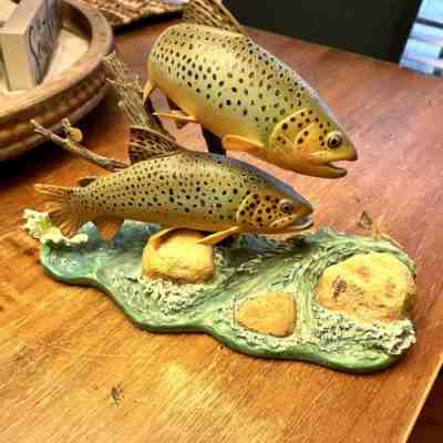 Danbury Mint Matching the Hatch Trout Fish Figurine by George Kruth