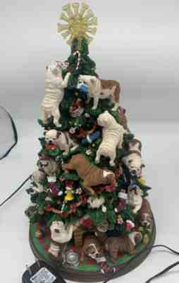 Danbury Mint English Bulldog Lighted Christmas Tree Limited Edition Retired